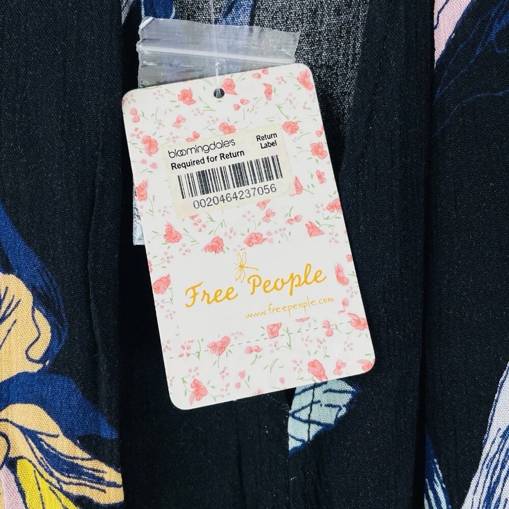 Free People Tree Swing Tunic Womens Size L Night Combo Black Floral Fairy NWT - Picture 6 of 9